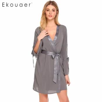 Ekouear Women Robe Nightwear Sexy Bathrobe Casual Flare Hollow Out V Neck Long Sleeve Sleepwear Spa Robe Dressing Gown Homewear
Ekouear Women Robe Nightwear Sexy Bathrobe Casual Flare Hollow Out V Neck Long Sleeve Sleepwear Spa Robe Dressing Gown Homewear