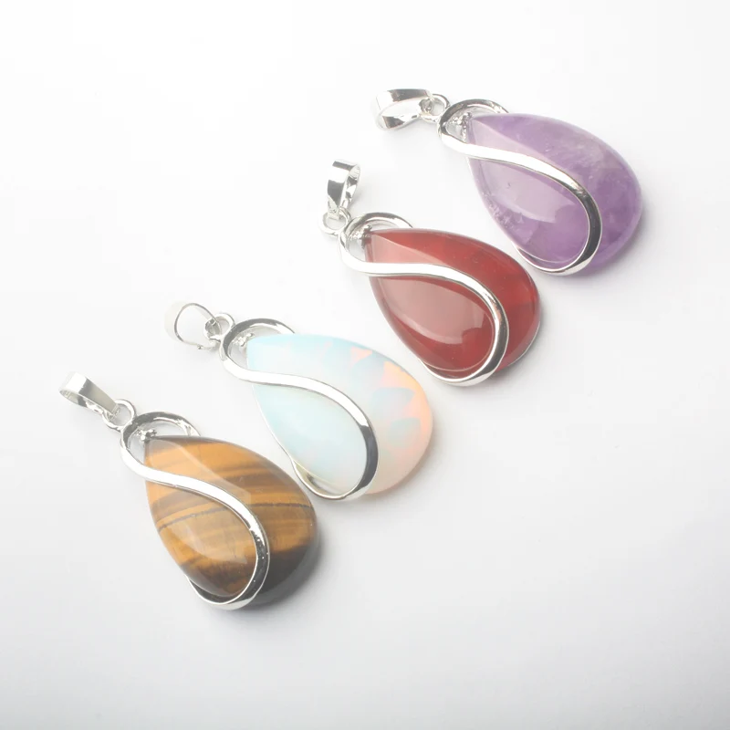 20x30MM Vogue Natural Carnelian Amethysts Aventurine Rose Pink Quartz Tiger Eye Opal Water Drop Beads Pendant 1PCS (No Chain)
20x30MM Vogue Natural Carnelian Amethysts Aventurine Rose Pink Quartz Tiger Eye Opal Water Drop Beads Pendant 1PCS (No Chain)