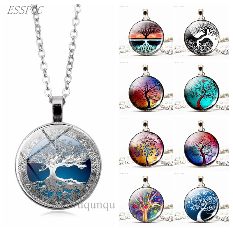 Tree of Life Simple Style Necklace Glass Dome Cabochon Jewelry Women DIY Paintings Life Tree Art Handmade Pendant Women Gifts
Tree of Life Simple Style Necklace Glass Dome Cabochon Jewelry Women DIY Paintings Life Tree Art Handmade Pendant Women Gifts
