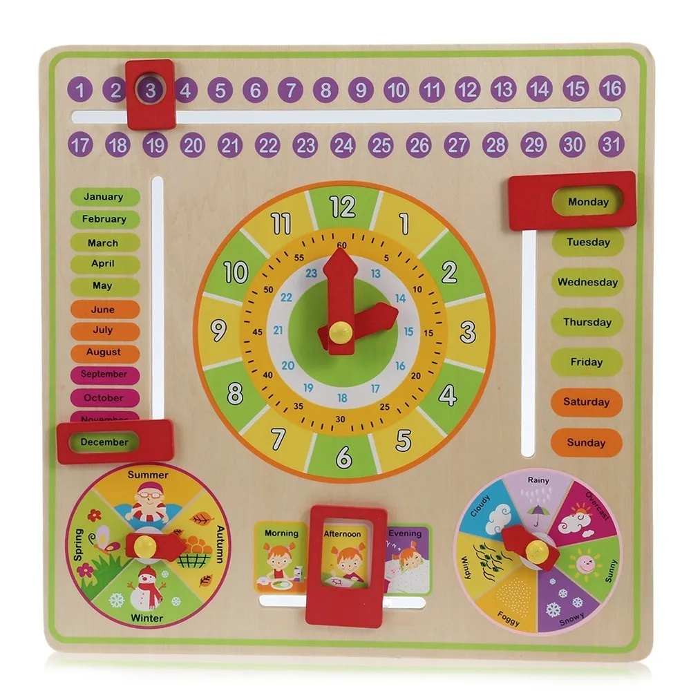 Clock Hanging Board Toys Multifunctional Cognitive Training Clock Calendar Board Early Childhood Educational Parent-Child Toy
Clock Hanging Board Toys Multifunctional Cognitive Training Clock Calendar Board Early Childhood Educational Parent-Child Toy