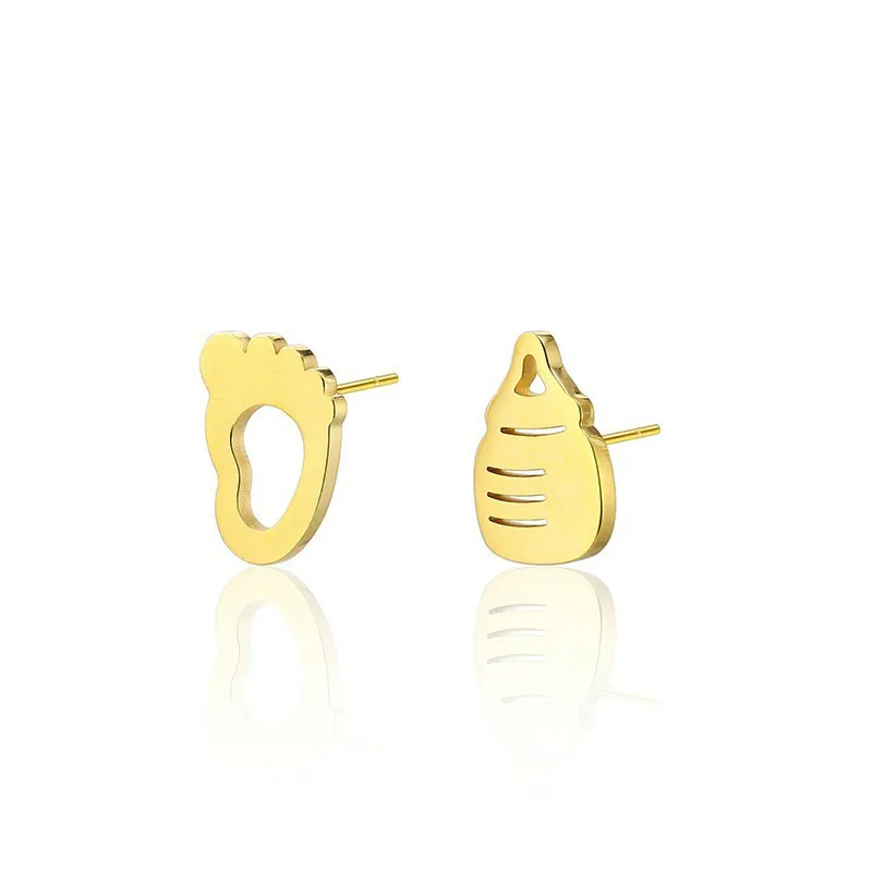 2019 Lovely Simpe Elegant Jewelry Baby Milk Bottle Asymmetry Earring And Infant Footprint Earrings Gift For Great New Mom New
2019 Lovely Simpe Elegant Jewelry Baby Milk Bottle Asymmetry Earring And Infant Footprint Earrings Gift For Great New Mom New