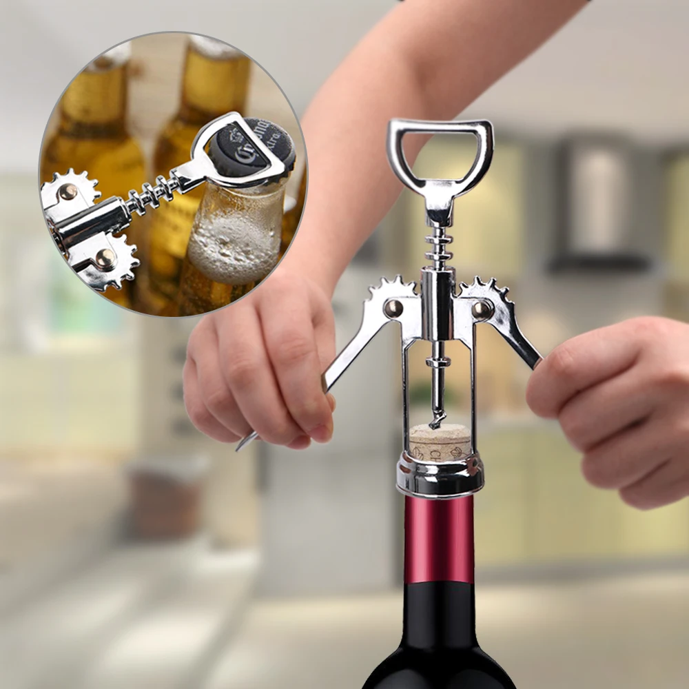 ITimo Metal Wine Bottle Opener Bar Tool Handy Multifunctional Corkscrew Kitchen Accessories Creative Beer Cap Opener
ITimo Metal Wine Bottle Opener Bar Tool Handy Multifunctional Corkscrew Kitchen Accessories Creative Beer Cap Opener