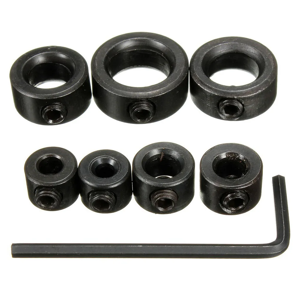7 Pcs High Quality 3-12mm Drill Bit Depth Stop Collar Ring Positioner Spacing Ring Woodworking Drill Bit Hex Wrench
7 Pcs High Quality 3-12mm Drill Bit Depth Stop Collar Ring Positioner Spacing Ring Woodworking Drill Bit Hex Wrench