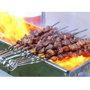 10PCS 45cm BBQ Needle Meat String Sign Bbq Grills Barbecue Stainless Steel Skewers Barbecue Tools Kebab Sticks Outdoor Tools 
10PCS 45cm BBQ Needle Meat String Sign Bbq Grills Barbecue Stainless Steel Skewers Barbecue Tools Kebab Sticks Outdoor Tools