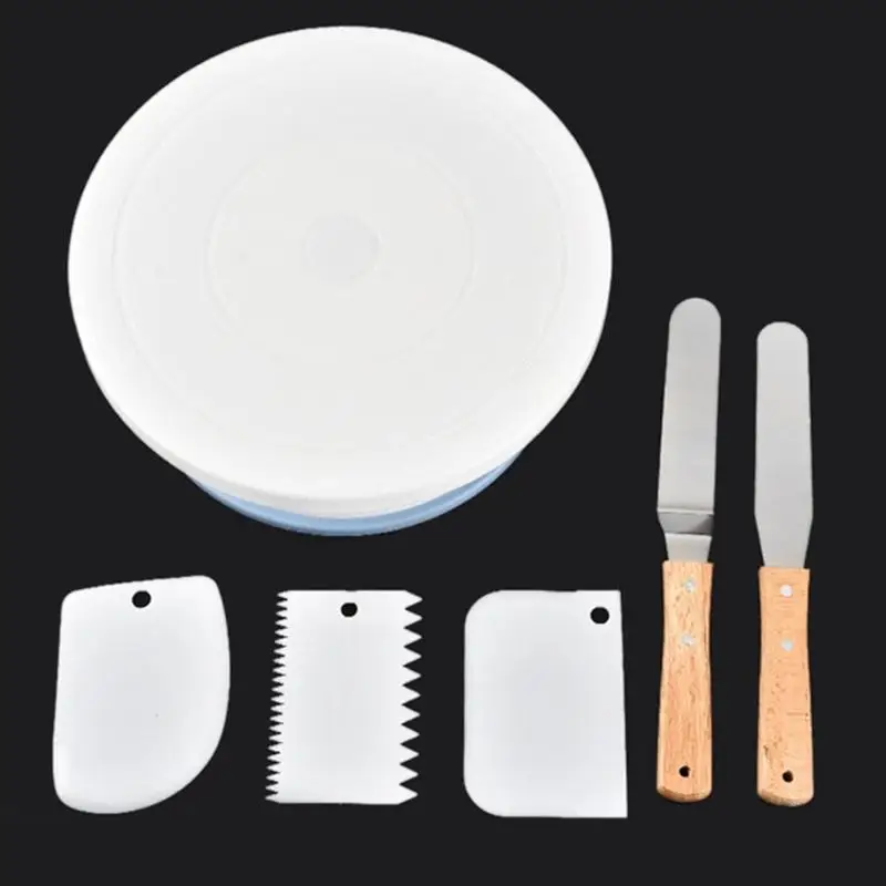 6pcs/set Turntable Rotating Anti-skid Cake Decorating Manual Shovel Spatula Plastic Cake Plate Round Rotary Table Kit
6pcs/set Turntable Rotating Anti-skid Cake Decorating Manual Shovel Spatula Plastic Cake Plate Round Rotary Table Kit