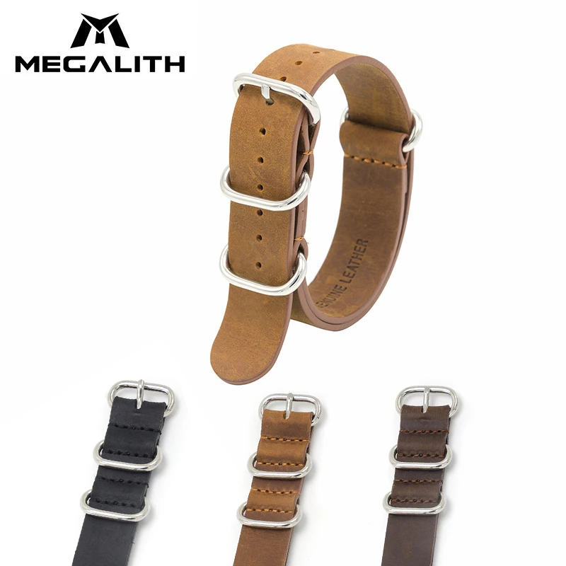 MEGALITH 18mm 20mm 22mm Genuine Leather Watchbands Strap Belt With Buckle Military Sports Black Dark Brown Women Men Watch Band
MEGALITH 18mm 20mm 22mm Genuine Leather Watchbands Strap Belt With Buckle Military Sports Black Dark Brown Women Men Watch Band