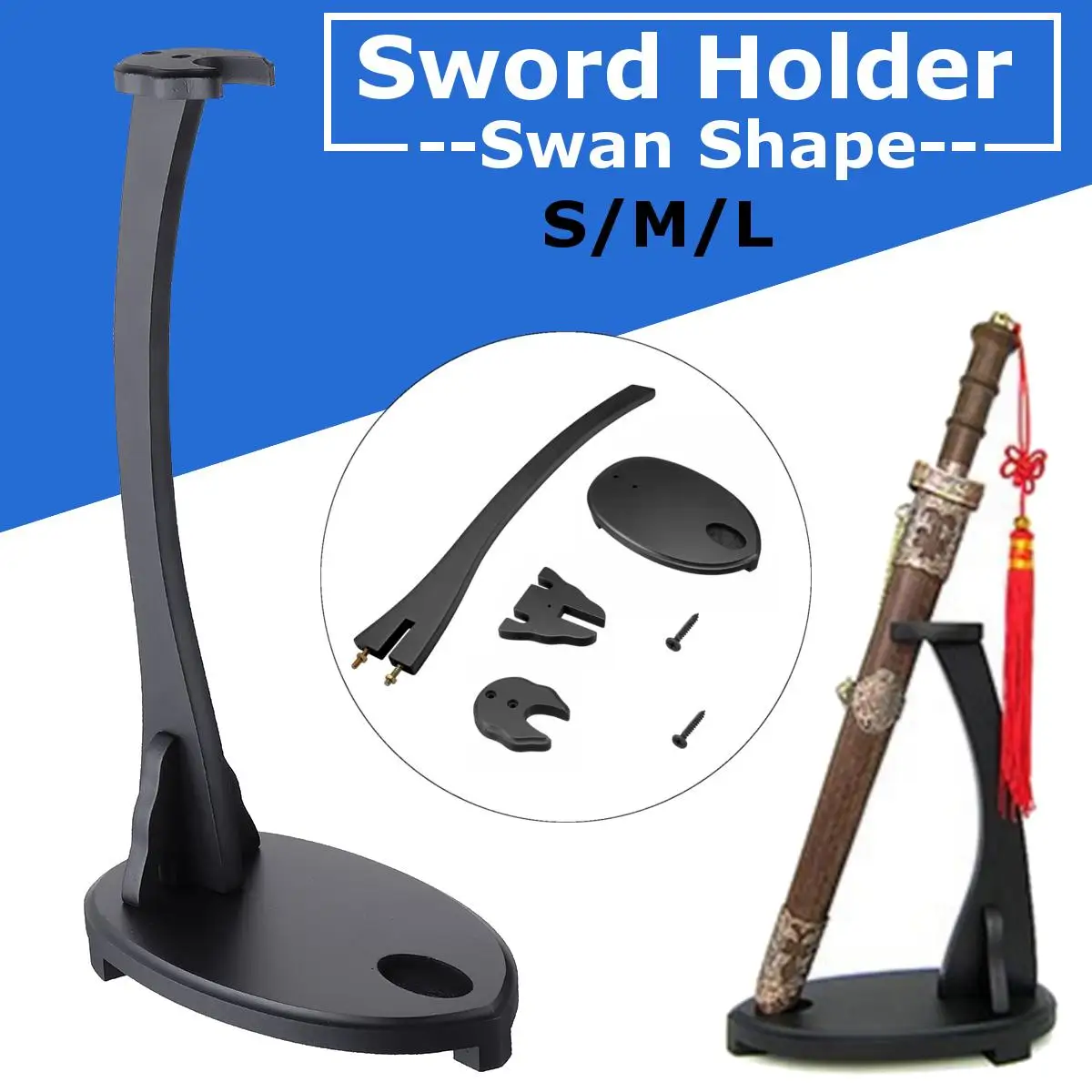 58cm Black Wood Chinese Sword Stand Organizer Wall Mount Samurai Sword Katana Holder Stand Hanger Bracket Rack Display
58cm Black Wood Chinese Sword Stand Organizer Wall Mount Samurai Sword Katana Holder Stand Hanger Bracket Rack Display