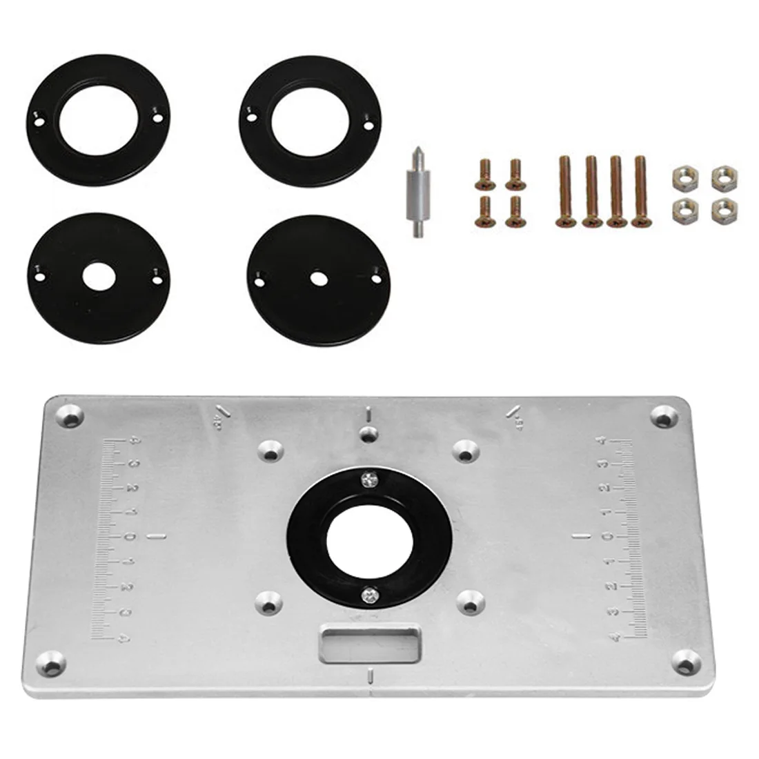 Router Table Plate Aluminum Router Table Insert Plate With 4 Rings For Woodworking Benches 235mm x 120mm x 8mm
Router Table Plate Aluminum Router Table Insert Plate With 4 Rings For Woodworking Benches 235mm x 120mm x 8mm