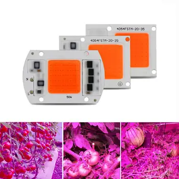 

LED COB Chip For Grow Plant Light 110V 220V 15W/20W/30W/50W Full Spectrum Indoor Plant Seedling Grow and Flower Growth Lighting