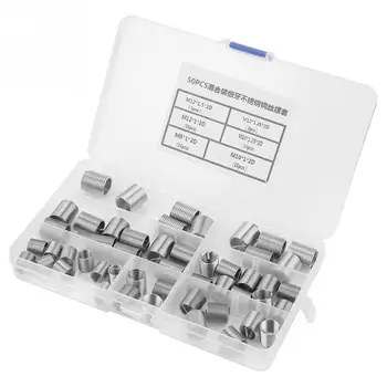 50Pcs/Set M8-M12 Fine Threaded Inserts Stainless Steel Coiled Wire Helical Screw Thread Insert Set thread repair kit New Arrival
50Pcs/Set M8-M12 Fine Threaded Inserts Stainless Steel Coiled Wire Helical Screw Thread Insert Set thread repair kit New Arrival