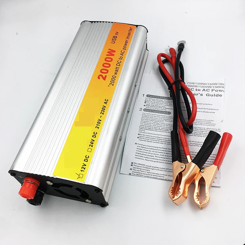 Professional 2000W Car Converter DC 12V or 24v to AC 220V Power Inverter Charger Transformer Vehicle Power Inverter Power Switch
Professional 2000W Car Converter DC 12V or 24v to AC 220V Power Inverter Charger Transformer Vehicle Power Inverter Power Switch