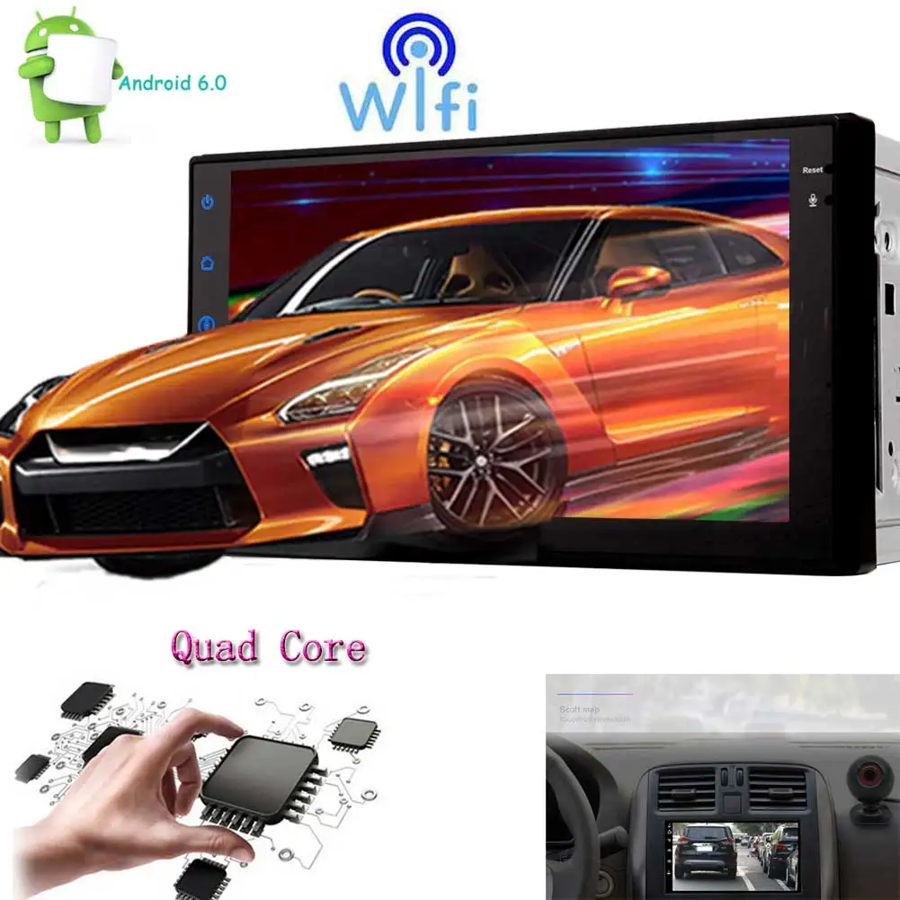 Upgraded Android6.0 Quad Core CPU 7 inch in Dash 2Din Car Stereo GPS Navigation Headunit Bluetooth Radio 1080P Video Rear Cam-in
Upgraded Android6.0 Quad Core CPU 7 inch in Dash 2Din Car Stereo GPS Navigation Headunit Bluetooth Radio 1080P Video Rear Cam-in