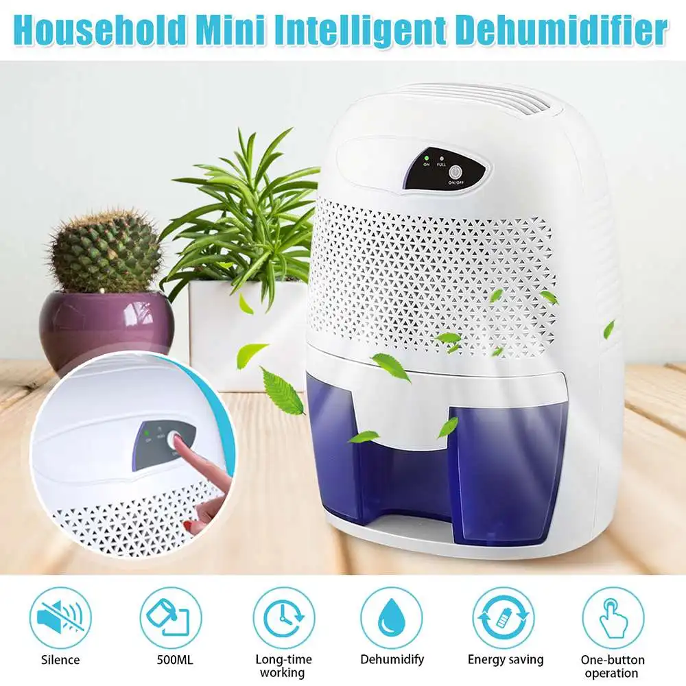 2019 New Mini Home Dehumidifier Portable 500ML Moisture Absorbing Air Dryer with Auto-off and LED indicator Air Dehumidifier
2019 New Mini Home Dehumidifier Portable 500ML Moisture Absorbing Air Dryer with Auto-off and LED indicator Air Dehumidifier