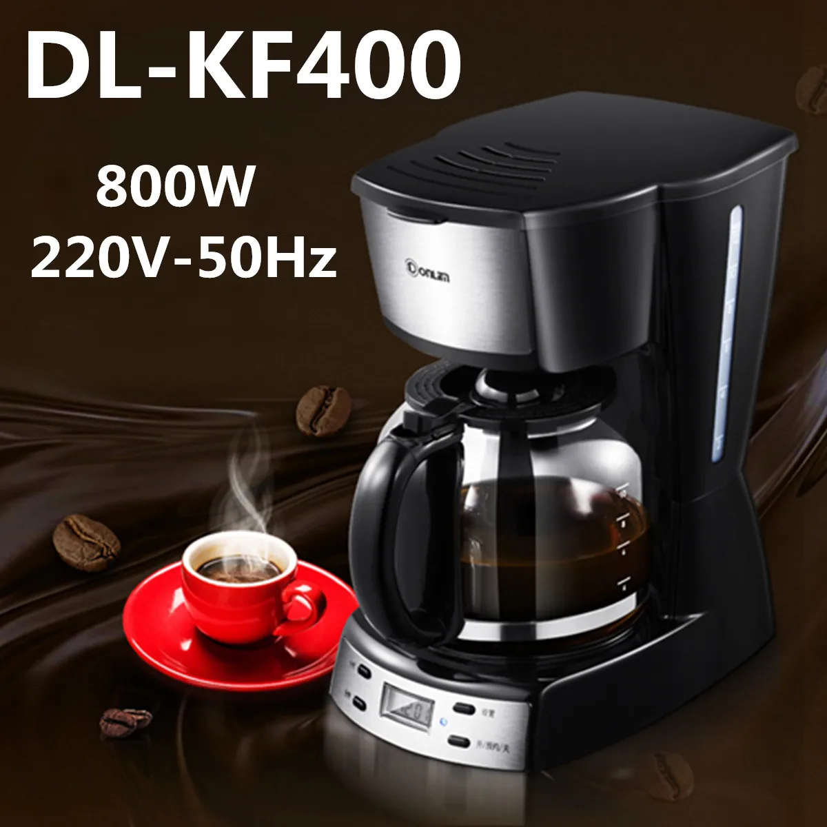 220V 800W 1.8L Donlim DL-KF400 Household Semi-automatic Coffee Machine Maker Drip Type Grinding Cafe Coffee Maker Kitchen
220V 800W 1.8L Donlim DL-KF400 Household Semi-automatic Coffee Machine Maker Drip Type Grinding Cafe Coffee Maker Kitchen