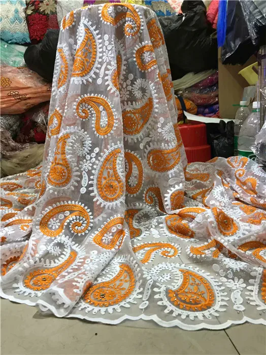 African Lace Fabric Embroidered Nigerian Guipure High Quality 2019 French Tulle Lace Fabric With Big Stone White yellow
African Lace Fabric Embroidered Nigerian Guipure High Quality 2019 French Tulle Lace Fabric With Big Stone White yellow