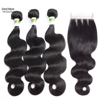 Grand Nature Indian Body Wave Bundles with Closure 3 Bundles With Closure 100% indian Hair Bundles with Closure Remy
Grand Nature Indian Body Wave Bundles with Closure 3 Bundles With Closure 100% indian Hair Bundles with Closure Remy