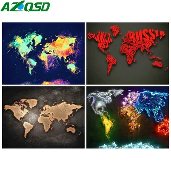 AZQSD Full Round Drill Diamond Embroidery Landscape World Map Diamond Painting 5D Scenic Rhinestones Pictures Gift Home Decor
AZQSD Full Round Drill Diamond Embroidery Landscape World Map Diamond Painting 5D Scenic Rhinestones Pictures Gift Home Decor