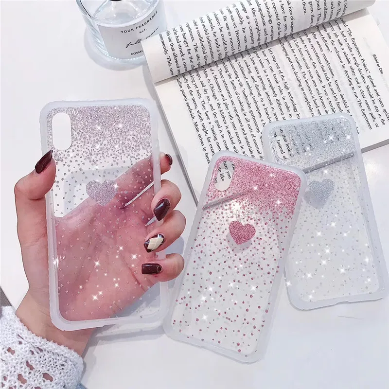 Ottwn Glitter Cover Case For iPhone X XR XS Max Soft Silicone Frosted Translucent Love Heart Phone Case For iPhone 6 6s 7 8 Plus
Ottwn Glitter Cover Case For iPhone X XR XS Max Soft Silicone Frosted Translucent Love Heart Phone Case For iPhone 6 6s 7 8 Plus