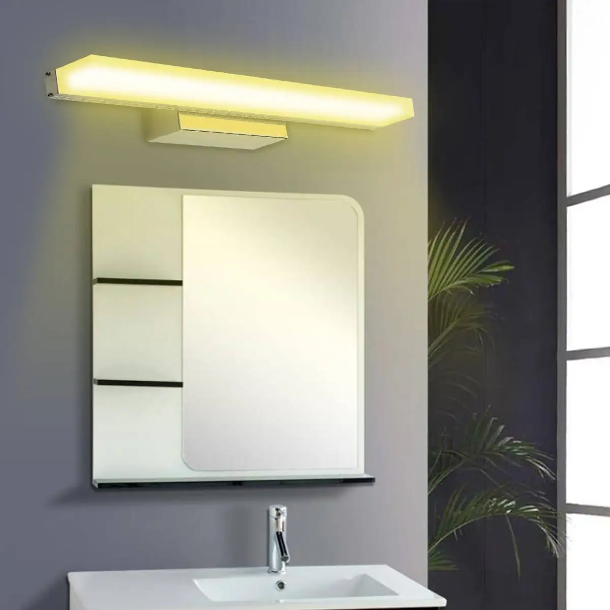 Morden Bathroom Toilet Vanity Wall Makeup Light 80cm 14W 72 LED Mirror Front Lamp Wall Lamp Stainless Steel 1120LM AC85-265V
Morden Bathroom Toilet Vanity Wall Makeup Light 80cm 14W 72 LED Mirror Front Lamp Wall Lamp Stainless Steel 1120LM AC85-265V