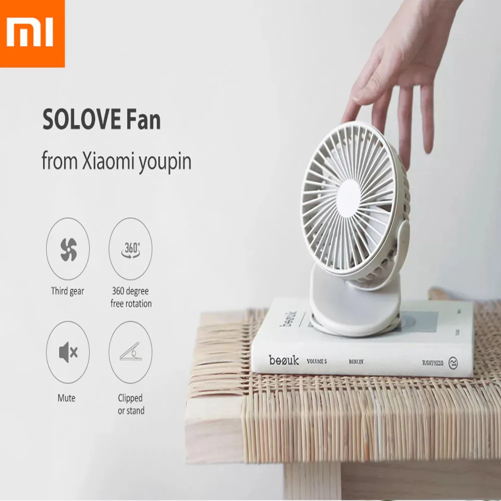 Xiaomi SOLOVE 360 Degree Rotating Clip-on Fan Third Gear Winds Strong Wind Long Battery Life Low Noise Fans from Xiaomi youpin
Xiaomi SOLOVE 360 Degree Rotating Clip-on Fan Third Gear Winds Strong Wind Long Battery Life Low Noise Fans from Xiaomi youpin