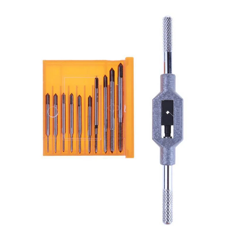 11Pcs M1- M3.5 Screw Tap Metric Thread Hand Tap Wrench Wire Tapping Threading Taps Attack For DIY Repair Tool
11Pcs M1- M3.5 Screw Tap Metric Thread Hand Tap Wrench Wire Tapping Threading Taps Attack For DIY Repair Tool