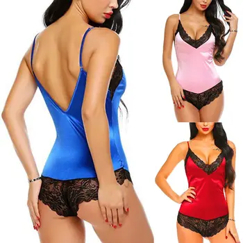 Fashion Women Sexy Lingerie Lace Hollow Out Babydoll G-String Teddy Underwear Sleepwear Deep V-neck Backless Trendy Nightwear
Fashion Women Sexy Lingerie Lace Hollow Out Babydoll G-String Teddy Underwear Sleepwear Deep V-neck Backless Trendy Nightwear