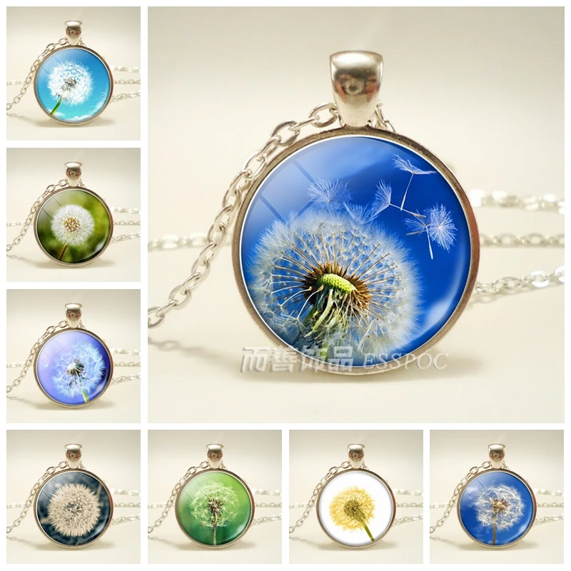 Fashion Jewelry Accessories Dandelion Round Plant Silver Metal Necklace Jewelry Glass Dome Cabochon Pendant Creative Gift
Fashion Jewelry Accessories Dandelion Round Plant Silver Metal Necklace Jewelry Glass Dome Cabochon Pendant Creative Gift