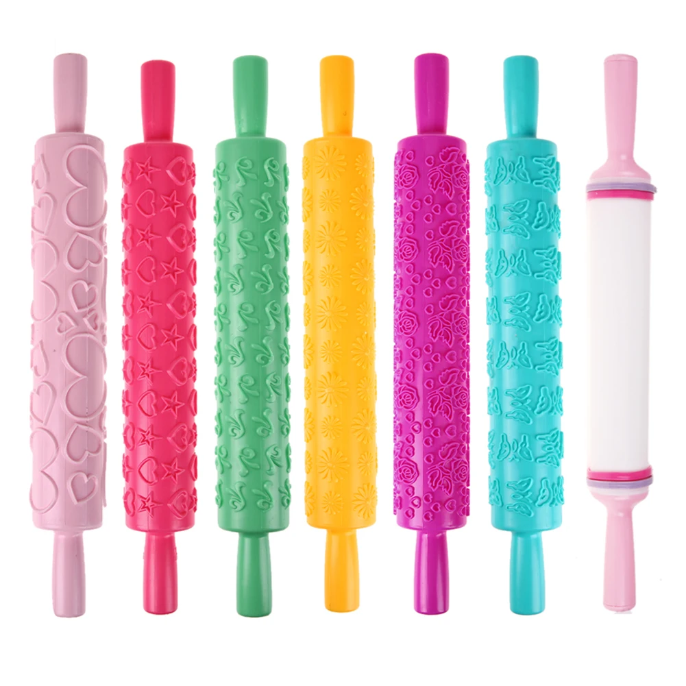 Nonstick Plastic Rolling Pin with Embossing Patterns Fondant Roller Decorating Tools Cake Roller DIY Baking Kitchen Accessories
Nonstick Plastic Rolling Pin with Embossing Patterns Fondant Roller Decorating Tools Cake Roller DIY Baking Kitchen Accessories