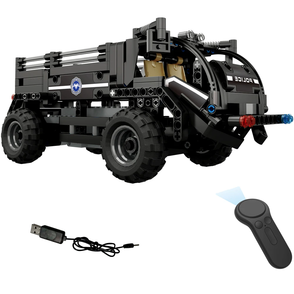 2.4G Building Block Assembly Remote Control Swat Vehicle 462pcs DIY Assembling Blocks Electric Special Police Personnel Carrier
2.4G Building Block Assembly Remote Control Swat Vehicle 462pcs DIY Assembling Blocks Electric Special Police Personnel Carrier