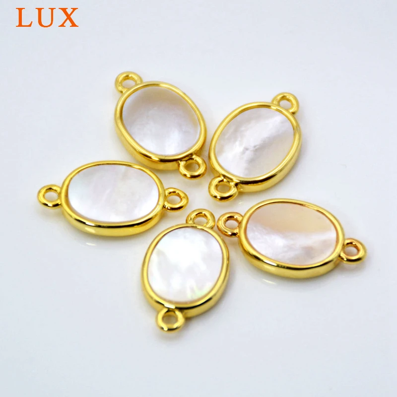 Natural shell connector mother of pearl charms small cute shell finding gold bezel setting link white shell jewelry
Natural shell connector mother of pearl charms small cute shell finding gold bezel setting link white shell jewelry
