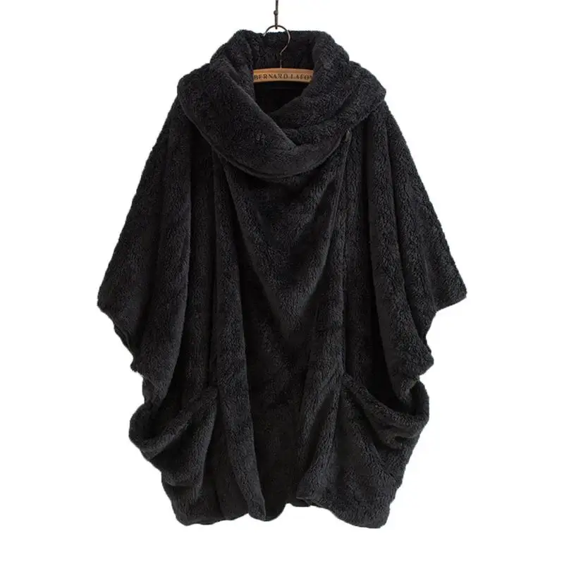 Cape pullover Plus size winter woman coat bat sleeve faux artificial women's fur coat woman teddy coat female jacket bontjas
Cape pullover Plus size winter woman coat bat sleeve faux artificial women's fur coat woman teddy coat female jacket bontjas