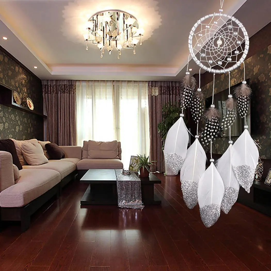 Home Bedroom Decoration Ornament Dream Catcher 46 cm/ 18.1 inch with 11 cm/ 4.3 inch Feathers Hanging
Home Bedroom Decoration Ornament Dream Catcher 46 cm/ 18.1 inch with 11 cm/ 4.3 inch Feathers Hanging