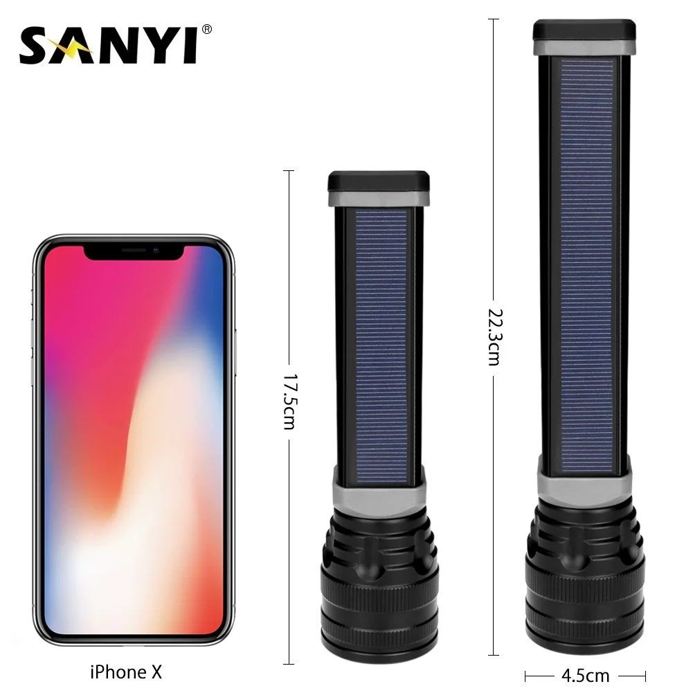 3W LED Tactical Flashlight Solar/USB Charging Flashlights Solar Camping Lanterna Mobile Power Bank Torch Built-in 18650 Battery
3W LED Tactical Flashlight Solar/USB Charging Flashlights Solar Camping Lanterna Mobile Power Bank Torch Built-in 18650 Battery