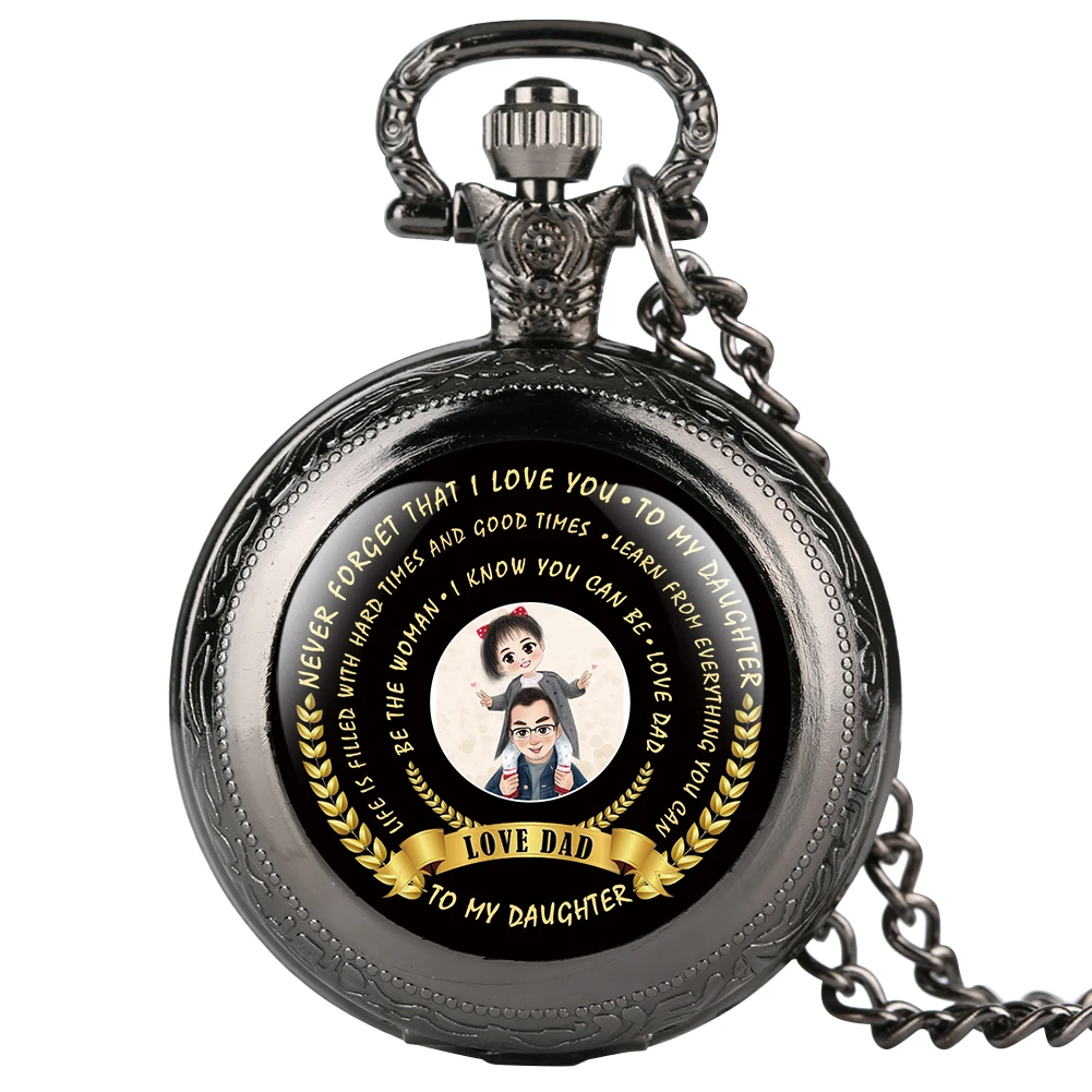 Retro Pocket Watch for Daughter Love Dad Series Pocket Watches with Blessing for Children Creative Quartz Pocket Watch for Kids
Retro Pocket Watch for Daughter Love Dad Series Pocket Watches with Blessing for Children Creative Quartz Pocket Watch for Kids
