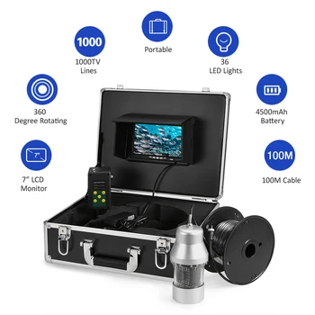 100/50/20M Portable Fishing Camera 1000TVL Under Waterproof 36 LED Night Vision Light 360 Degree Rotating Camera Ice Fish Finder
100/50/20M Portable Fishing Camera 1000TVL Under Waterproof 36 LED Night Vision Light 360 Degree Rotating Camera Ice Fish Finder