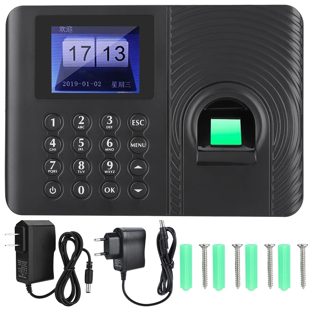 

110-240V Biometric Fingerprint Time Attendance Recorder Recognition Device Access Control