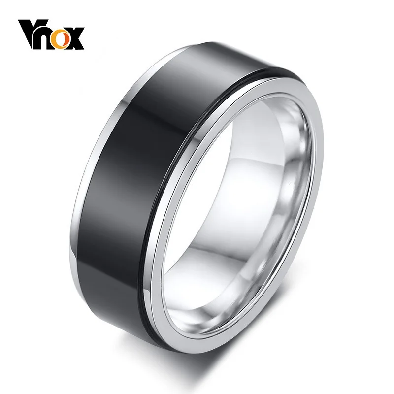 Vnox 8mm Rotatable Black Ring for Men Stainless Steel Metal Double Layered Band Finger Jewelry
Vnox 8mm Rotatable Black Ring for Men Stainless Steel Metal Double Layered Band Finger Jewelry