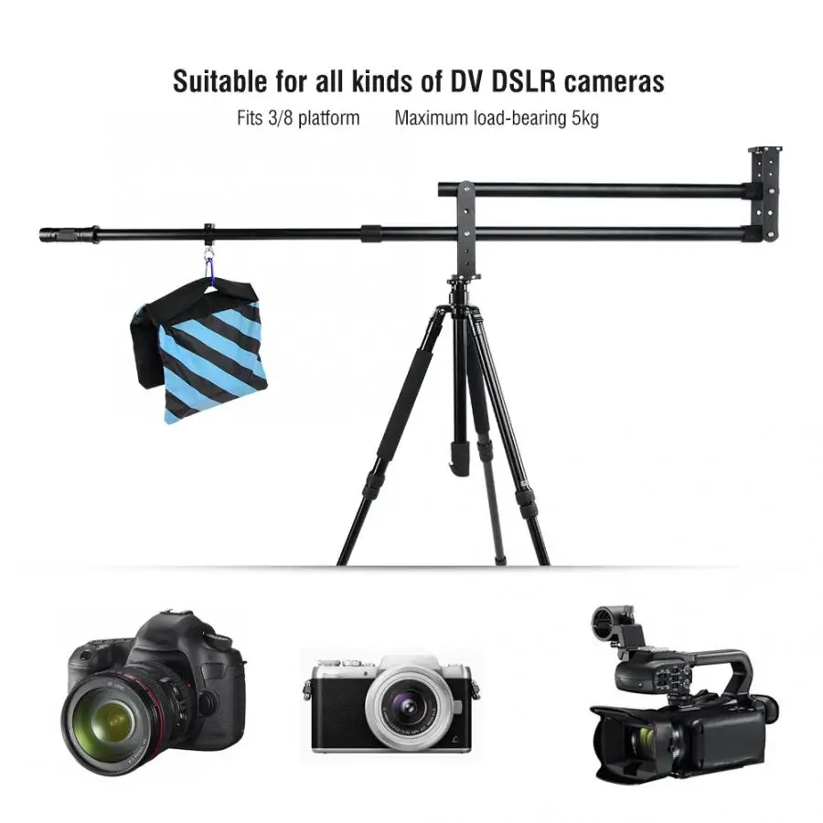 Portable Aluminium Alloy Camera Jib Crane Mini DV DSLR Video Cameras Crane Arm 2M with Storage Bag
Portable Aluminium Alloy Camera Jib Crane Mini DV DSLR Video Cameras Crane Arm 2M with Storage Bag