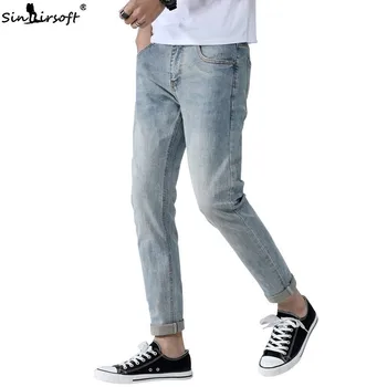 2019 Summer Hot Men's Retro Blue Casual Jeans Cotton High Quality Stretch Nine Points Jeans Slim Feet Pants Male 33 34 36
2019 Summer Hot Men's Retro Blue Casual Jeans Cotton High Quality Stretch Nine Points Jeans Slim Feet Pants Male 33 34 36