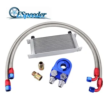 ESPEEDER Universal 16Row AN10 Transmission Oil Cooler Oil Adapter Filter Cooler Plate Kit Nylon Braided Oil Hose Line Car Parts 
ESPEEDER Universal 16Row AN10 Transmission Oil Cooler Oil Adapter Filter Cooler Plate Kit Nylon Braided Oil Hose Line Car Parts