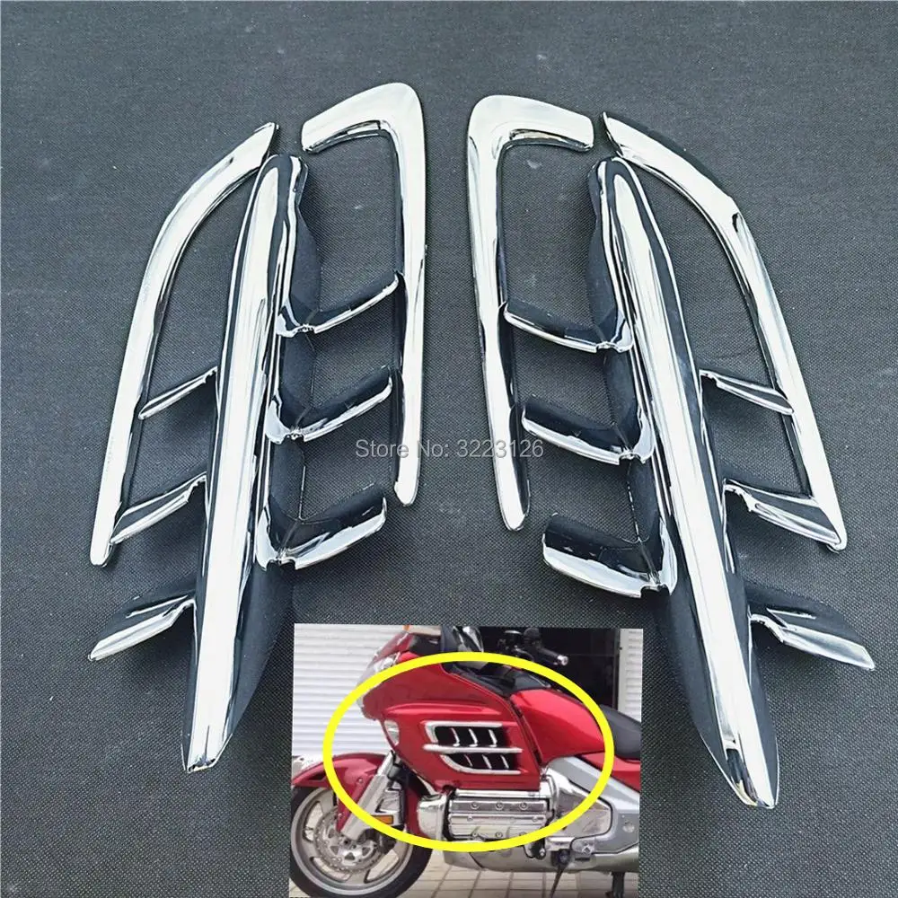 High Quality Motorcycle Chrome Shark Gills Fairing Accents Decoration Parts For Honda Goldwing GL1800 2001-2010 1 Set 6 pcs
High Quality Motorcycle Chrome Shark Gills Fairing Accents Decoration Parts For Honda Goldwing GL1800 2001-2010 1 Set 6 pcs
