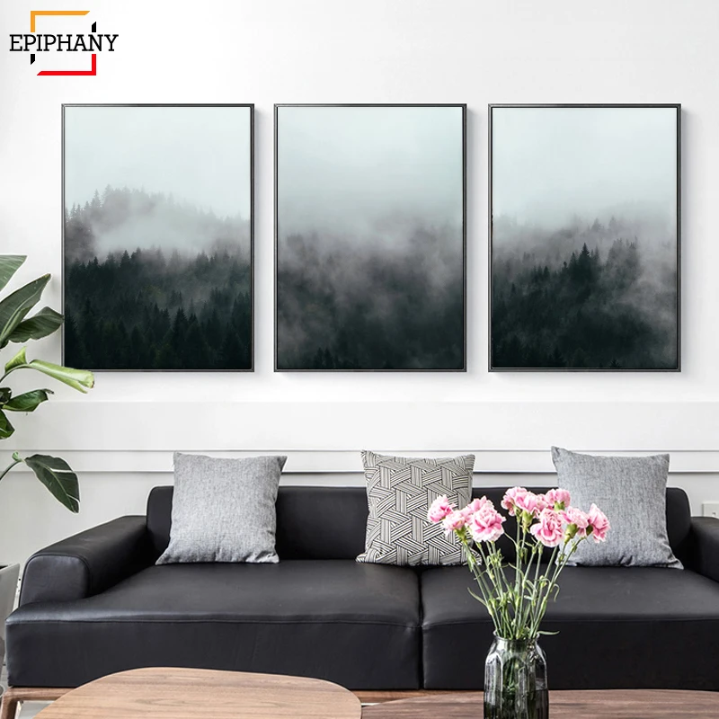 Nordic Decoration Forest Lanscape Wall Art Canvas Poster Print Mountain Fog Canvas Painting Decorative Picture for Living Room
Nordic Decoration Forest Lanscape Wall Art Canvas Poster Print Mountain Fog Canvas Painting Decorative Picture for Living Room