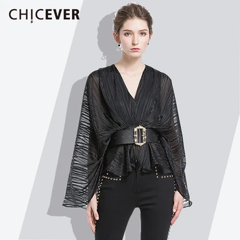 CHICEVER Striped Women's Shirt 2020 Summer V Neck Batwing Sleeve Short Female Blouses OL Style Fashion Clothing New
CHICEVER Striped Women's Shirt 2020 Summer V Neck Batwing Sleeve Short Female Blouses OL Style Fashion Clothing New