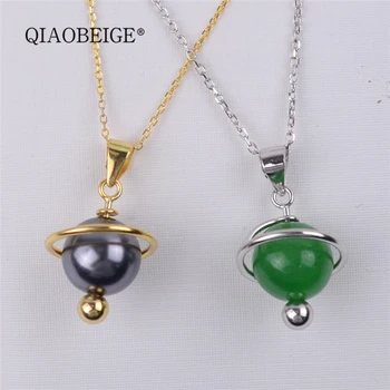 QIAOBEIGE DIY Handmade 9-11mm Pearl Pendant Settings S925 Sterling Silver Pearl Pendant Jewelry Findings Planet Satellite design
QIAOBEIGE DIY Handmade 9-11mm Pearl Pendant Settings S925 Sterling Silver Pearl Pendant Jewelry Findings Planet Satellite design