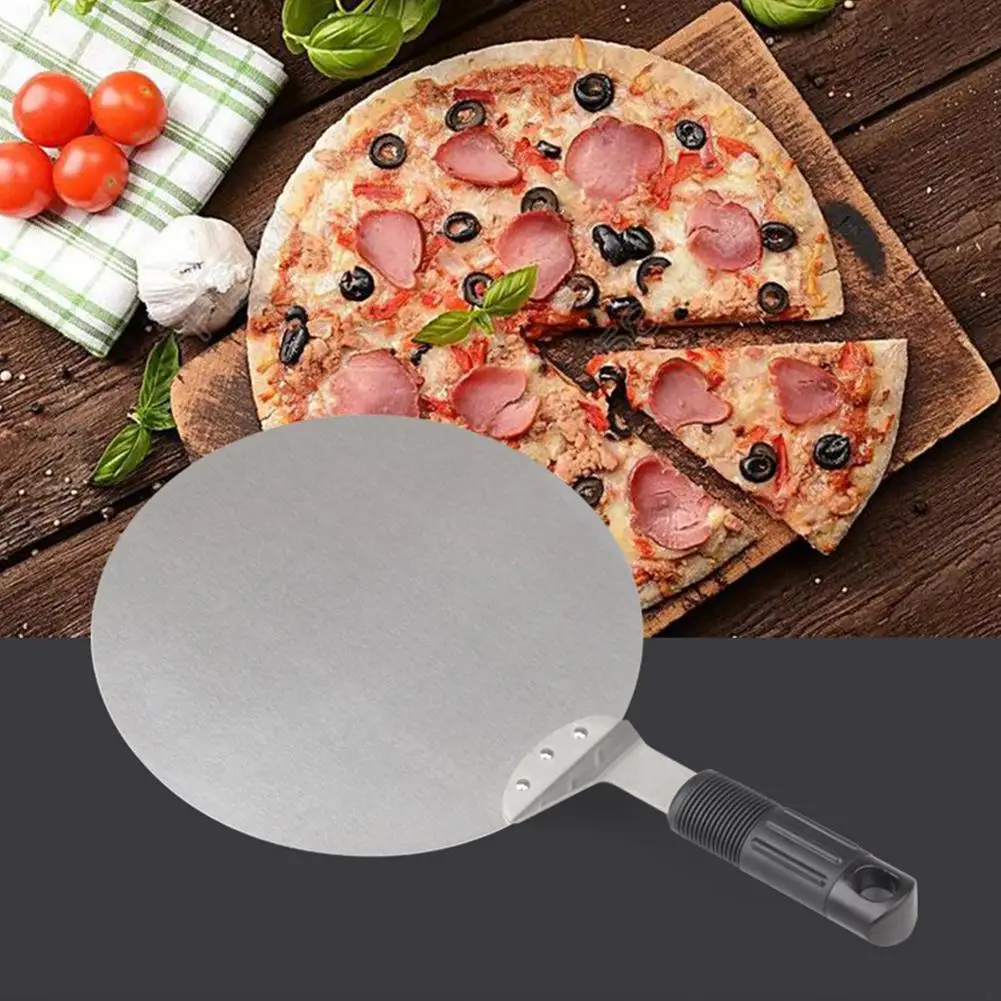 Kitchen Round Stainless Steel Pizza Transfer Shovel Pizza Peel Bakers Paddle Tray Oven Cake Blade
Kitchen Round Stainless Steel Pizza Transfer Shovel Pizza Peel Bakers Paddle Tray Oven Cake Blade