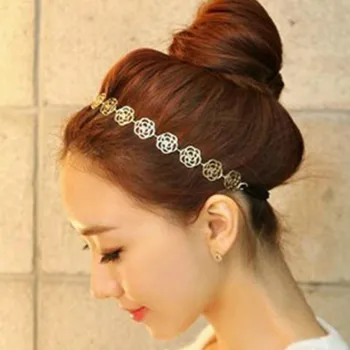 New Fashion Lovely Sweet Metallic Headwear Women Hollow Rose Flower Elastic Hair Band Headband Hair Accessories
New Fashion Lovely Sweet Metallic Headwear Women Hollow Rose Flower Elastic Hair Band Headband Hair Accessories