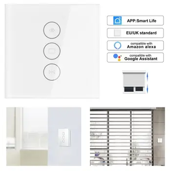 EU/UK standard app wifi smart touch curtain switch voice control by Alexa and Google phone control For Electric curtain motor
EU/UK standard app wifi smart touch curtain switch voice control by Alexa and Google phone control For Electric curtain motor