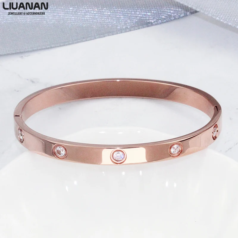 LIUANAN Crystal Bracelets & Bangle Women Ladies Love Bangles Lovers Wristband Rose Gold Jewelry Gift for Her
LIUANAN Crystal Bracelets & Bangle Women Ladies Love Bangles Lovers Wristband Rose Gold Jewelry Gift for Her