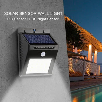

16led Outdoor Solar Sensor LED wall Light, PIR Motion Sensor Detection Range With Dusk to Dawn Dark Sensing Auto On/Off Function
