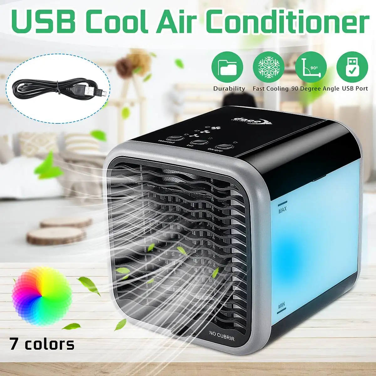 Portable Mini Air Conditioner Cool Cooling Fan For Bedroom Artic Cooler Fan LED 3 Air Speed Adjustment USB Charge 16x16x16.5cm
Portable Mini Air Conditioner Cool Cooling Fan For Bedroom Artic Cooler Fan LED 3 Air Speed Adjustment USB Charge 16x16x16.5cm
